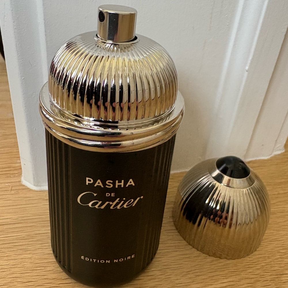 Cartier Pasha Edition Noire Black and Silver Bottle